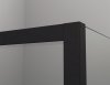 Ronal Top-Line S Black Drzwi prysznicowe przesuwne 100x200 cm lewe profile czarny mat szkło przezroczyste Aquaperle TLSG1000607